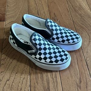Black and White Checkered Boys Vans